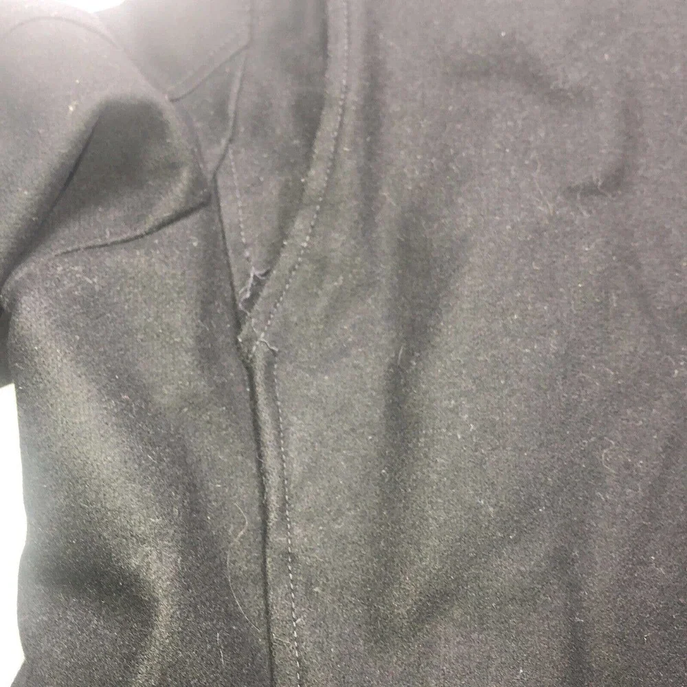 Banana Republic Wool Coat Black Zipper Zip Up Size‎ Large
